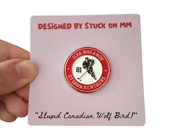 Ilya Rozanov Ottawa Centaurs Enamel Pin / Silver Enamel / 1.25”