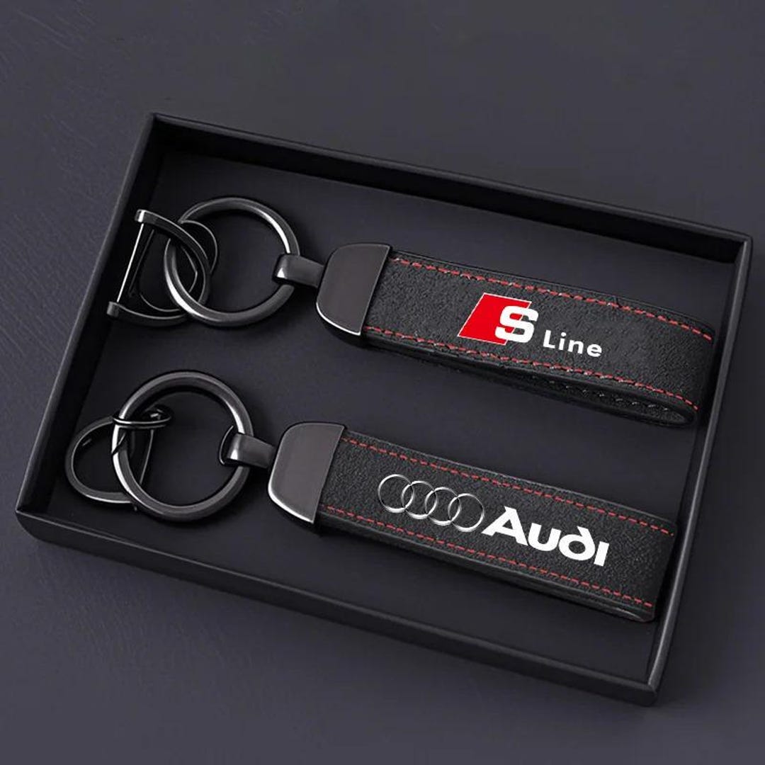 Audi S Line Keychain – Carbon Fiber Leather Car Key Ring Holder Gift - Etsy