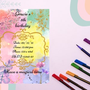 Magical birthday invite