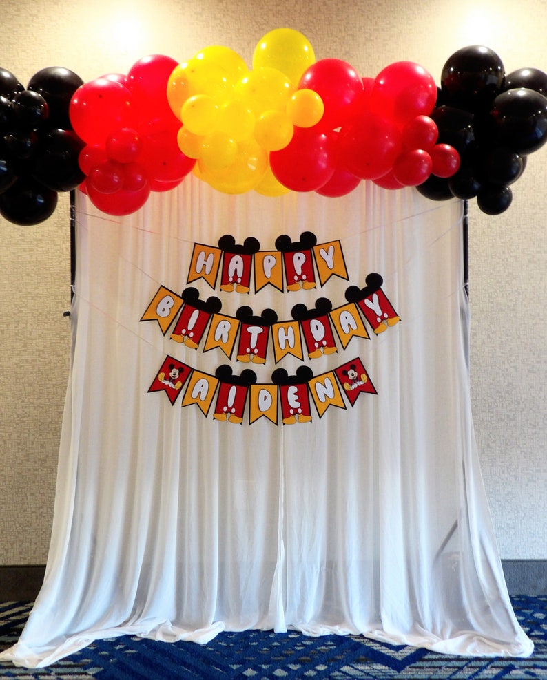 Mickey Mouse Birthday Banner - Etsy