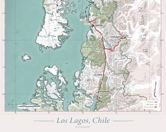 Printable Map of Los Lagos Chile