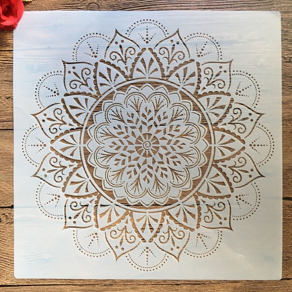 30 * 30 cm 9 soorten DIY herbruikbare mallen laser gesneden schilderij stencils vloertegel stof muur schimmel meubels mandala schilderij stencils