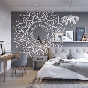 170cm - 240cm Stencil Mandala Extra Large Big For Painting Wall Flower Round Walls Vintage