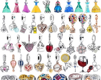 Charme 925 Sterling Silber Charm Prinzessin Kleid Für Pandora Armband-Frauen-Schmucksachen, die Geschenke der heißen Verkauf machen
