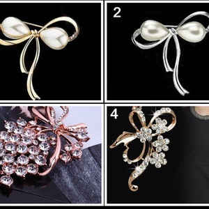 Schleifen Brosche Strass Blumen Broschen Für Frauen Große Bowknot Brosche Pin Einfache Modeschmuck Hochzeit Pin Corsage Accessoires Bild 6