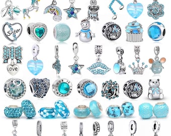 2 Teile / los charms Blaue Farbensammlung Perlen Art- und Weiseexquisite Charme-ursprüngliche Charme Armband, machen Schmuck