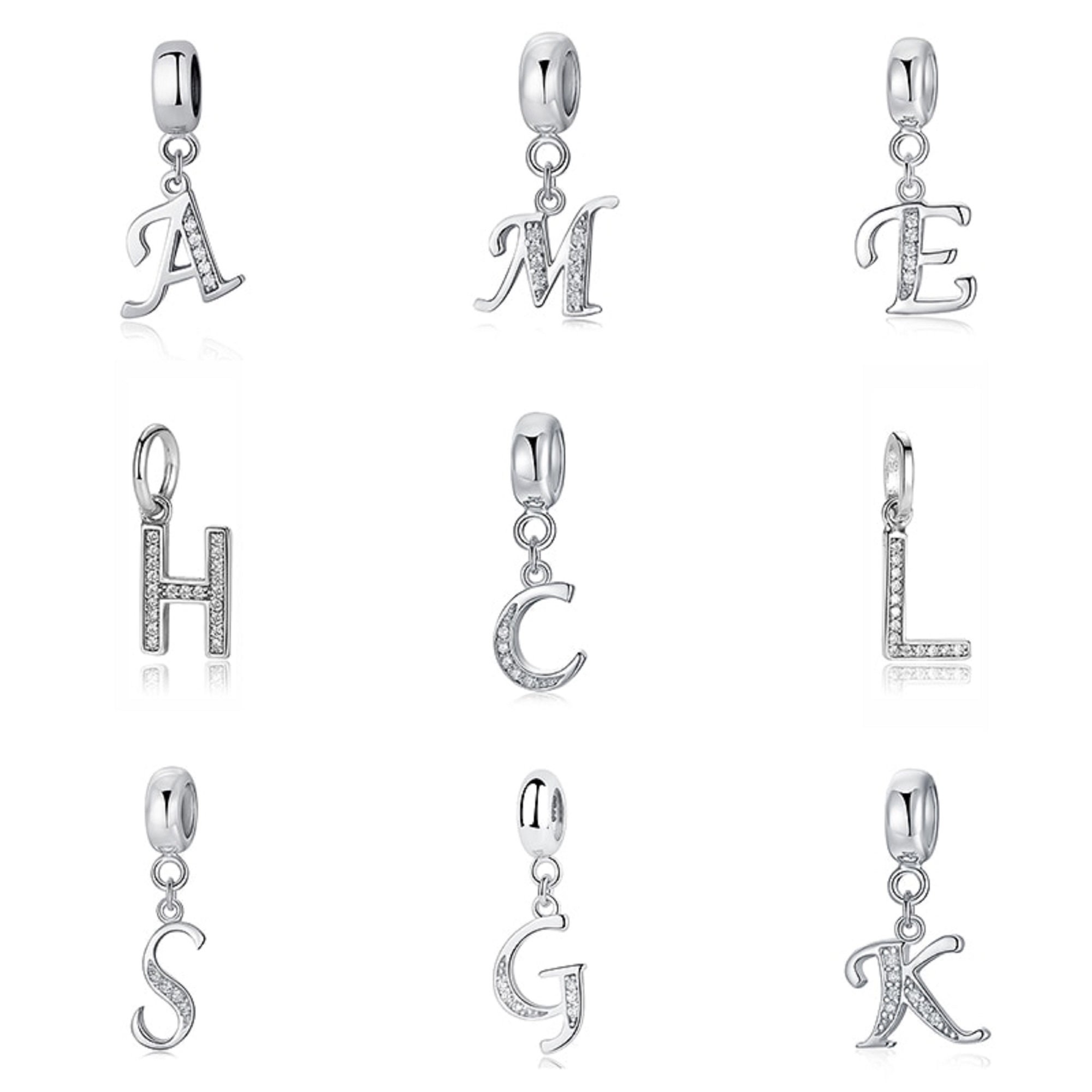 Pandora Letter Z Script Alphabet Dangle Charm | Rose Gold-Plated