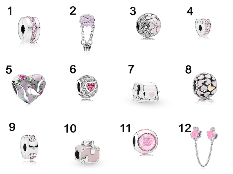 Neue Mode-Charme Original Pink Sammlung Vogel Fünf Blütenblätter Blume Schmetterling Perlen für Original Charme Damen Armband Schmuck Bild 6