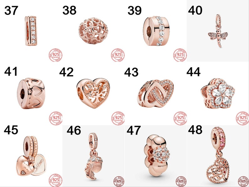 925 Sterling Silber Rose Gold Paar Perlen Anhänger Charms Fit Original Armband Armreif für Frauen Modeschmuck Geschenk für Frauen Bild 9