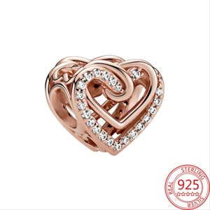 925 Sterling Silber Rose Gold Paar Perlen Anhänger Charms Fit Original Armband Armreif für Frauen Modeschmuck Geschenk für Frauen Bild 5