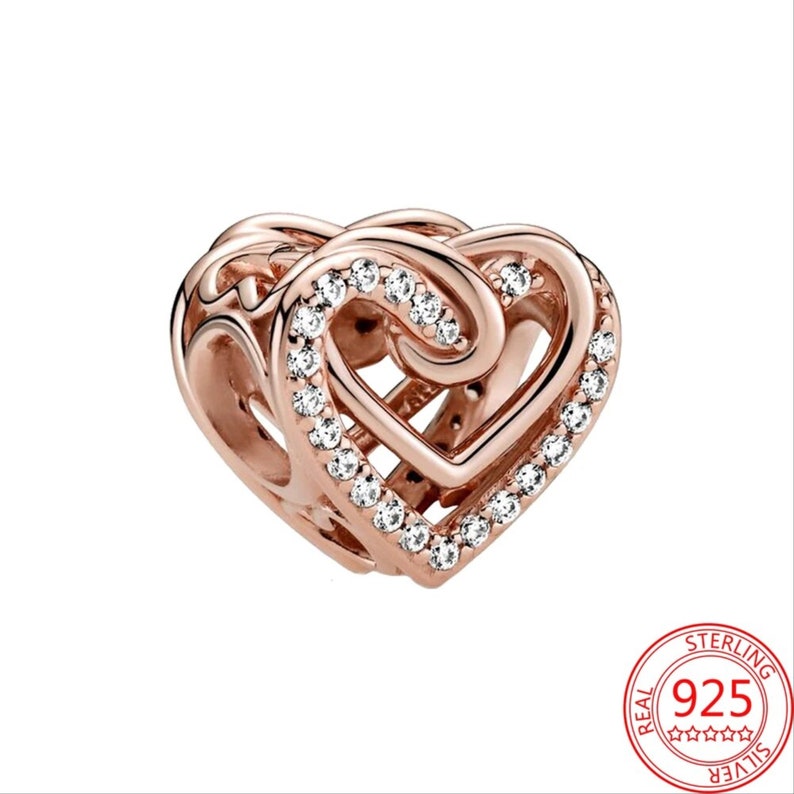 925 Sterling Silber Rose Gold Paar Perlen Anhänger Charms Fit Original Armband Armreif für Frauen Modeschmuck Geschenk für Frauen Bild 5