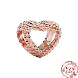 925 Sterling Silber Rose Gold Paar Perlen Anhänger Charms Fit Original Armband Armreif für Frauen Modeschmuck Geschenk für Frauen Bild 3