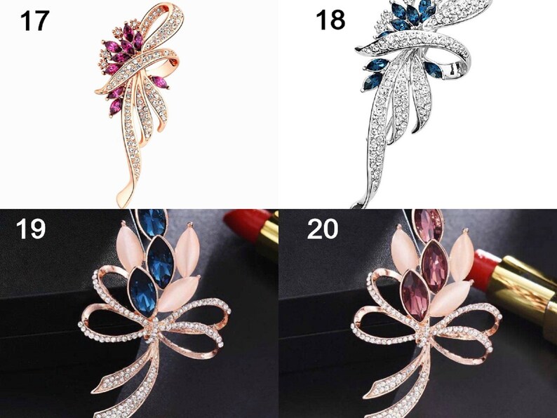 Schleifen Brosche Strass Blumen Broschen Für Frauen Große Bowknot Brosche Pin Einfache Modeschmuck Hochzeit Pin Corsage Accessoires Bild 10