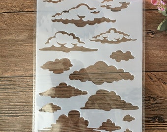 A5 21cm Cloud Layering Stencils Painting Scrapbook Coloring Embossing Album Decorative Template