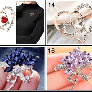 Schleifen Brosche Strass Blumen Broschen Für Frauen Große Bowknot Brosche Pin Einfache Modeschmuck Hochzeit Pin Corsage Accessoires Bild 9