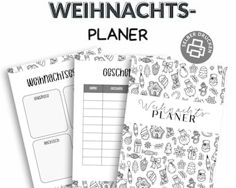 Planner for Christmas | Printable template for self-printing | Christmas planner German A4 | To-do list and gift list | digital download