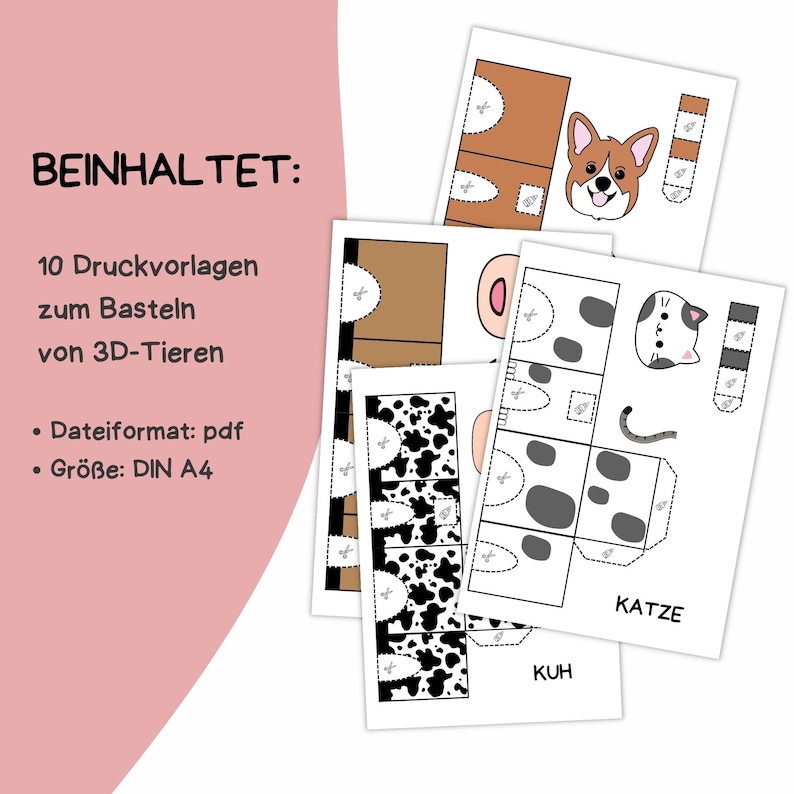 Printable Farm Animal Craft Template for Kids | DIY Craft Template ...