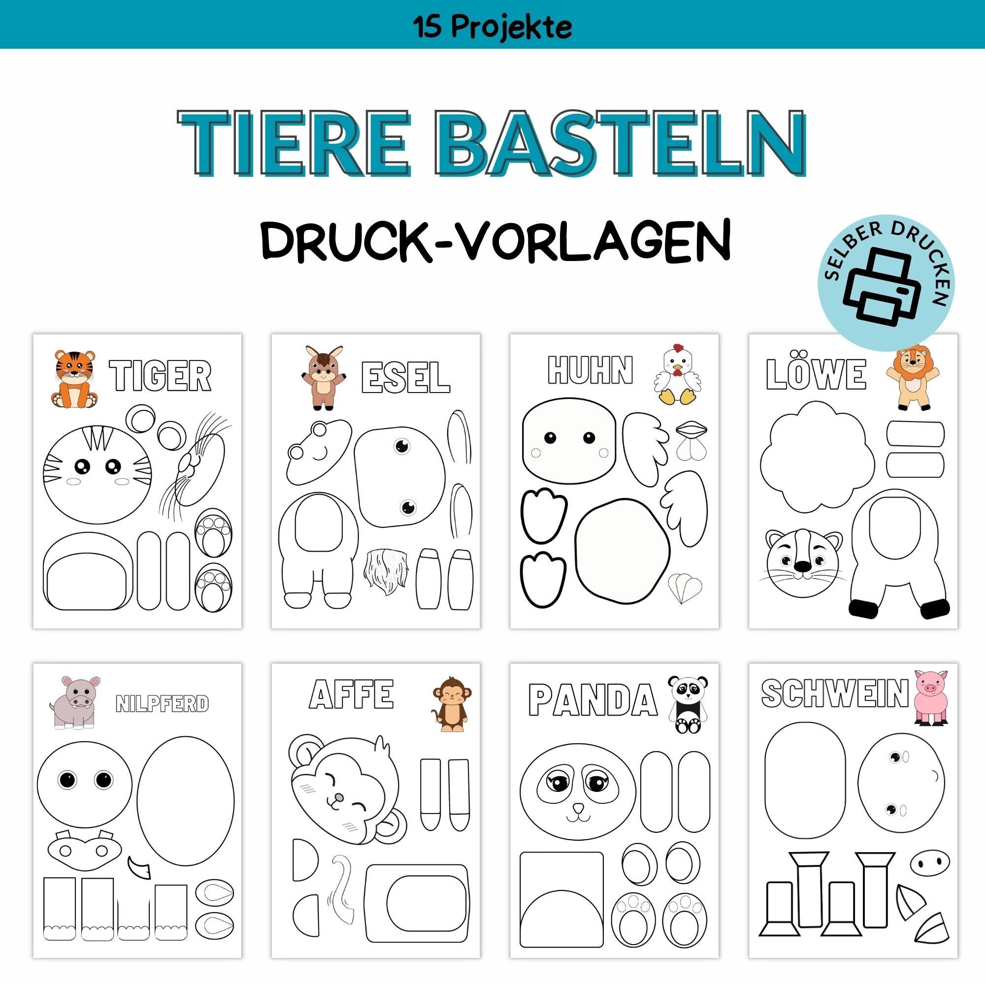 39 Awesome Animal Crafts For Kids 10 Printable animal craft template for children Craft template for…