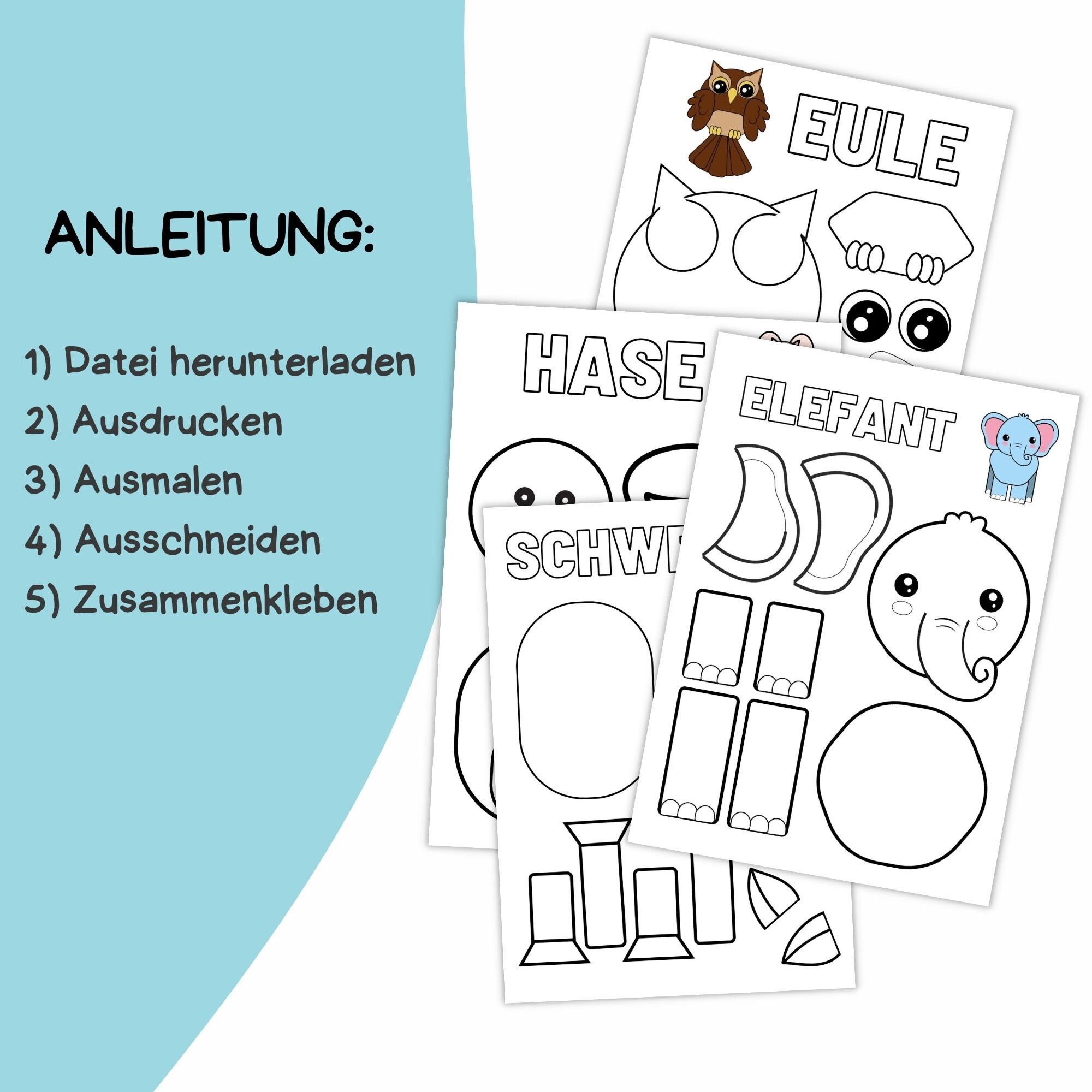 Printable Animal Craft Template for Children | Craft Template for ...