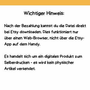 Pu&ograve; includere: Avviso importante: dopo il pagamento, puoi scaricare il file direttamente da Etsy. Questo funziona solo tramite un browser web, non tramite l'app Etsy sul tuo telefono. Questo &egrave; un prodotto digitale da stampare da soli: non verr&agrave; spedito alcun articolo fisico.