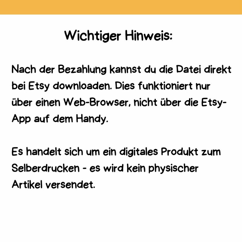 Pu&ograve; includere: Avviso importante: dopo il pagamento, puoi scaricare il file direttamente da Etsy. Questo funziona solo tramite un browser web, non tramite l'app Etsy sul tuo telefono. Questo &egrave; un prodotto digitale da stampare da soli: non verr&agrave; spedito alcun articolo fisico.