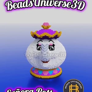 ミセス・ポットパターン 3D ハマビーズ
