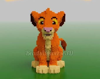 SIMBA PATTERN 3D HAMABEADS
