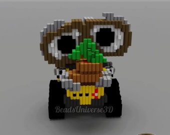 WALL-E MINI PATTERN 3D hama beads