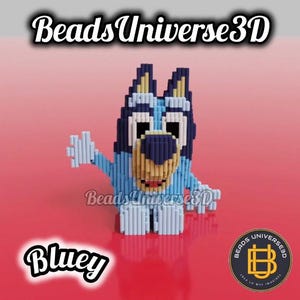 BLAUES MUSTER3D-HAMA-PERLEN