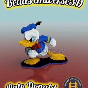 Donald-Muster 3D Hama Perlen