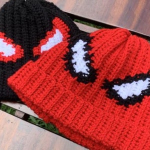 Spiderman Crochet Beanies (2 PATTERNS)