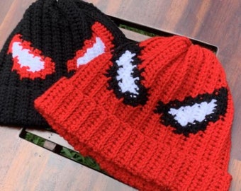 Spiderman Crochet Beanies (2 PATTERNS)