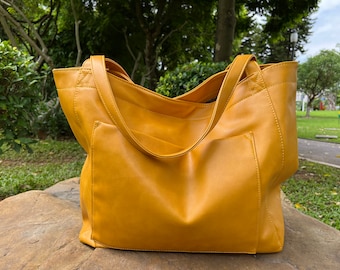 Sac fourre-tout en cuir pour femme, grand sac souple pour ordinateur portable, sac de travail pour ordinateur portable, sac de week-end quotidien, sac à main sac à bandoulière pour fille, cadeau pour maman, cadeau pour mère