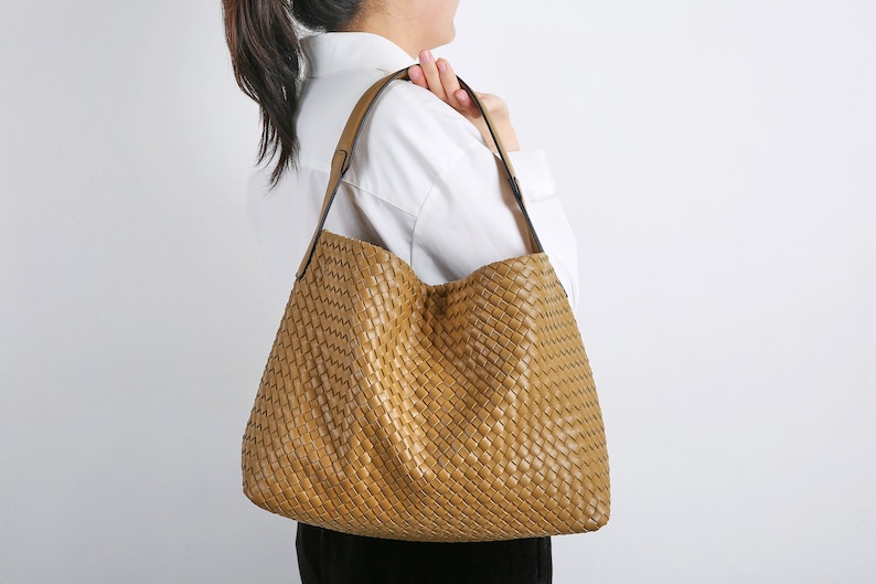 Leather Bag for Women, Leather Tote, Hand Woven Bag , Shoulder Bag, Leather Handbag, Weekend Bag, Work Bag, Cross-body Bag, Gift for Girl image 1