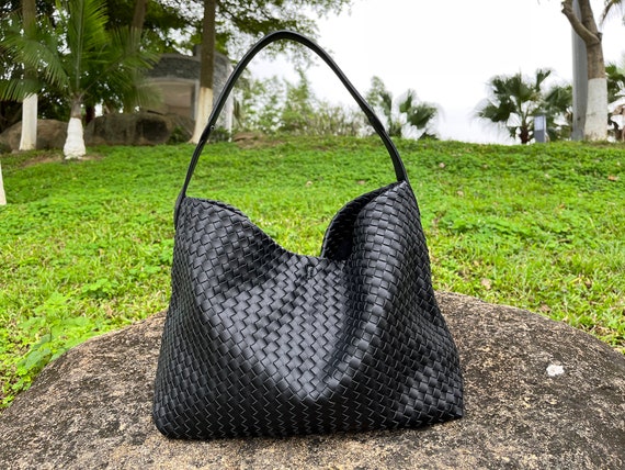Sinia Woven Leather Cross-body Bag