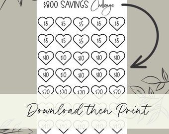 Savings Tracker Challenge | Cash Stuffing Budget Binder | A6 template | Instant Download | Printable