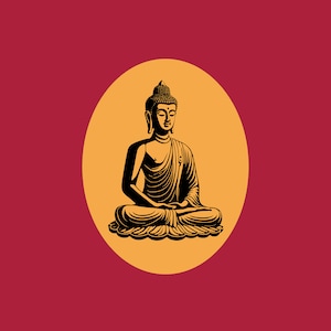 Lotus Buddha with Gold Oval | Meditation T-Shirt (All Fit)