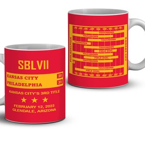2023 Kansas City Chiefs Football Commemorative Super Bowl LVII Mug, Sport Novelty Mug Football Game Coffee Mug . Gift for him