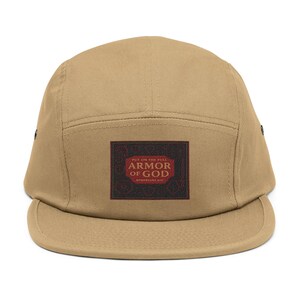 Full Armor of God Christian Hat Faith-Based 5-Panel Cap Spiritual Adjustable Cotton Hat for Men & Women Bible Verse Embroidered Cap