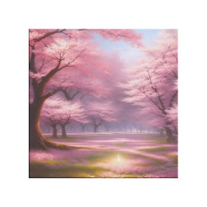 Flower Wall Art | Cherry Blossom Fields Canvas