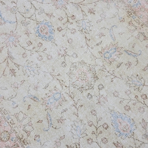 Vintage Teppich, Handgewebter Teppich, Handgeknüpfter Teppich, Blumenteppich, Anatolischer Teppich 15x25 cm