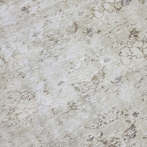 5x9 Beige Neutral Wool Faded Vintage Turkish Oushak Rug - 5.3x9.3 feet - Usak Rug Oriental Rug Bohemian Decor Rug Rustic Rug Area Rug