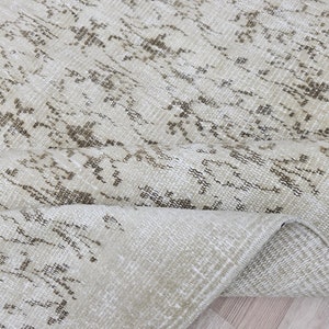 Uniek vintage tapijt, neutraal tapijt, gedempt Turks tapijt, karpet, Anatolisch tapijt, Turks vintage tapijt, vintage beige tapijt, Oushak-tapijt 5,4 x 8 voet