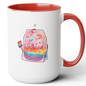 LGBTea - Two-Tone LGBTQ Mug, 15oz - LGBTQ Mug - Queer Pride Mug