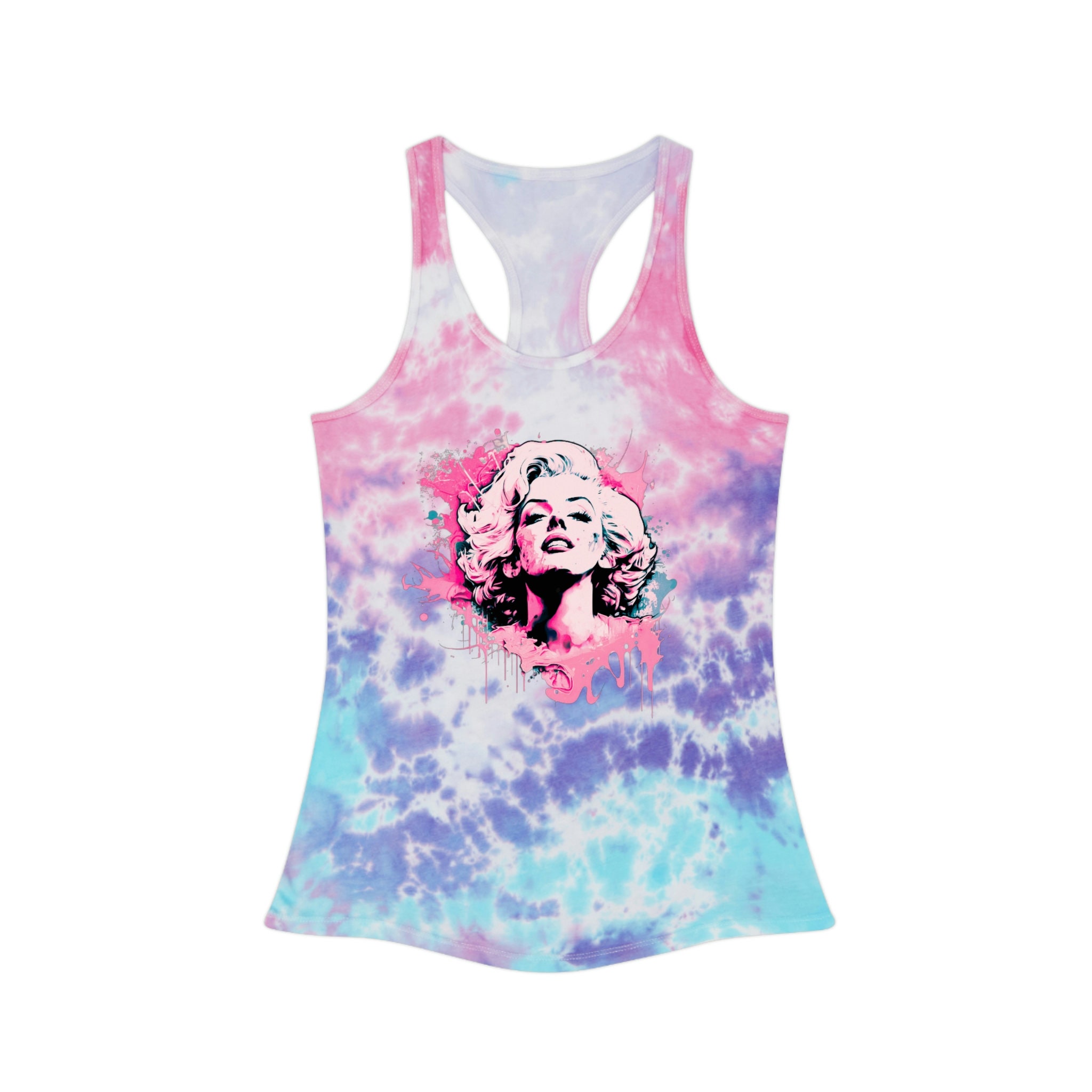 Discover Marilyn Monroe Tie Dye Racerback Tank Top