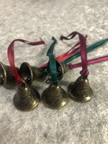 6 x Hare & Bird Bells Choice of Dark Red, Burgundy, Green or Mixed - Easter