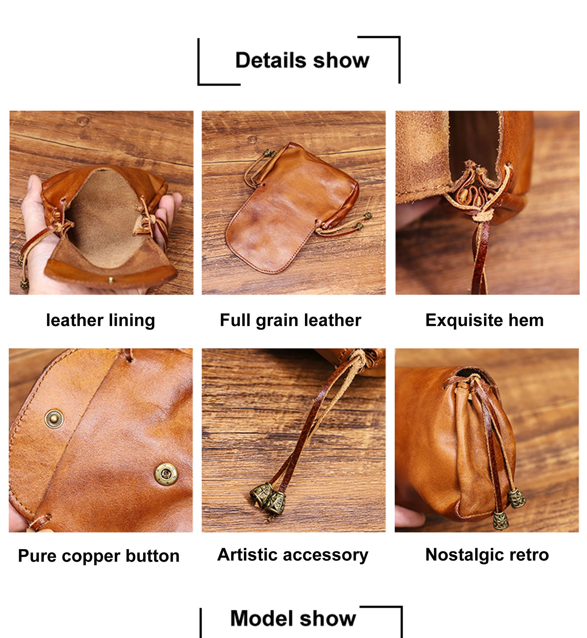 Personalized Leather Coin Bag, Mini Leather Bag, Handmade Bag, Key Case