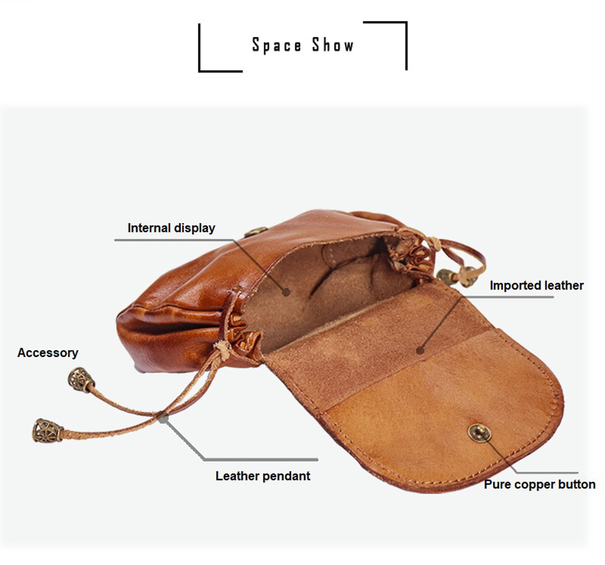 Personalized Leather Coin Bag, Mini Leather Bag, Handmade Bag, Key Case