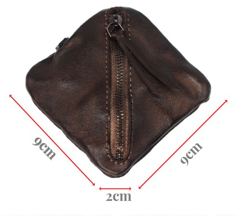 Personalized Leather Coin Bag Mini Leather Zipper Bag Etsy