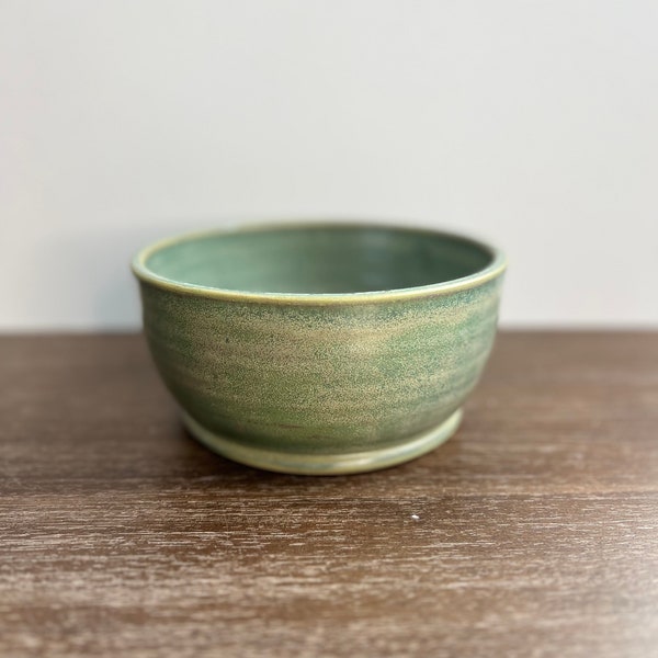 Green Stoneware Bowl Handcrafted Pottery Bowl Handmade Ceramic Bowl Small Size